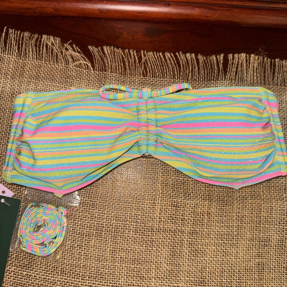 Wild Fable Multicolor Striped Bikini Top